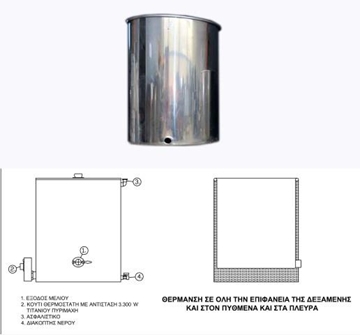 Δεξαμενή Μελιού Θερμαινόμενη 150 lt ( 210 Kg ) ...