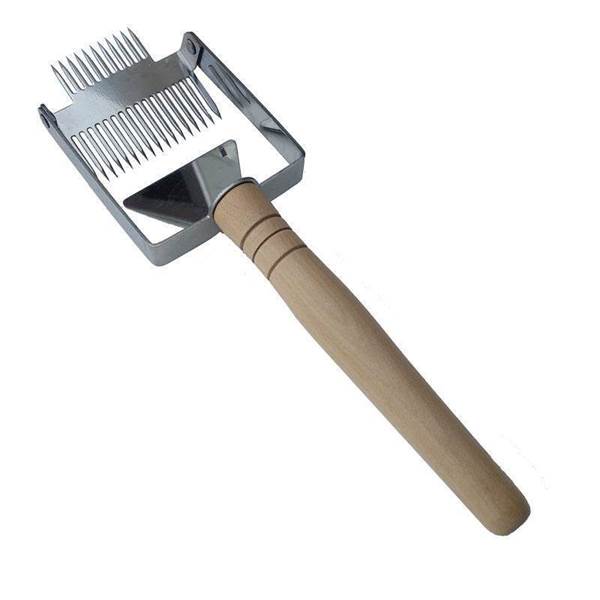 Image sur Uncapping Fork-Scraper DOUBLE with Wooden Handle
