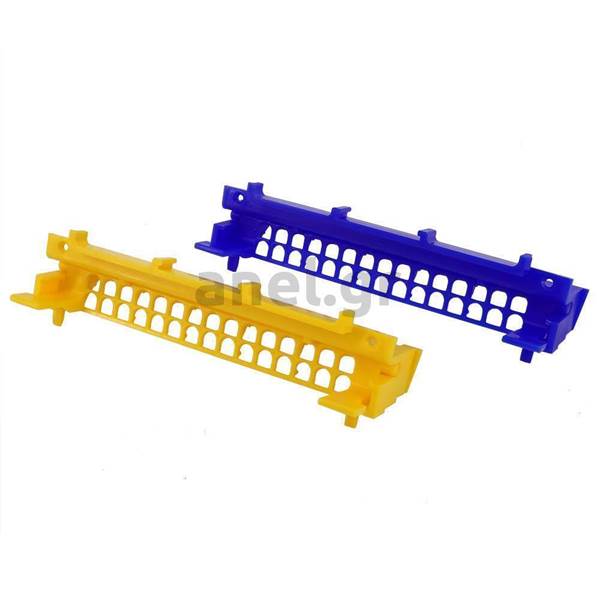 Immagine di Beehive Door Plastic "Easy Click" for ANEL Bottom Boar, SET of 2pcs (Blue and Yellow)