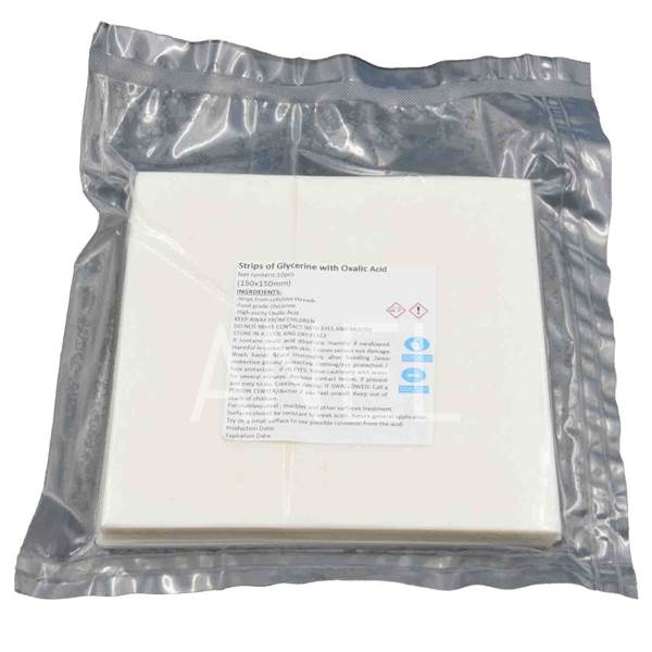 Picture of Tiras de ácido oxálico con glicerina pack ancho (150X150MM) de 10PCS