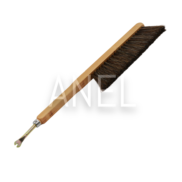 Βούρτσα Μελισσοκομίας Φυσική Τρίχα Ξύλινο Χερούλι Premium Με Ξέστρο